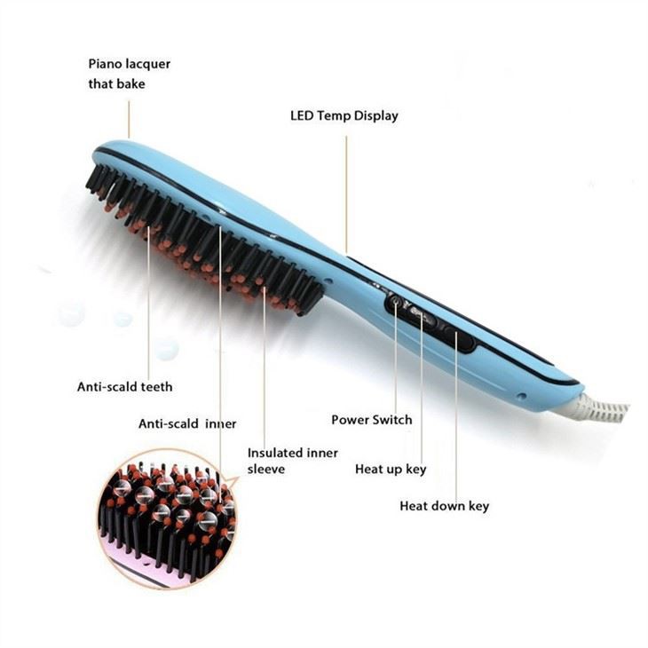 Hårtork Straightener Brush Curler Comb